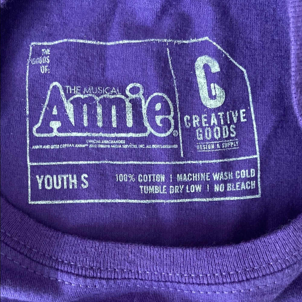 Annie Purple Short Sleeve Tee with Graphic Design - Picture 2 of 7